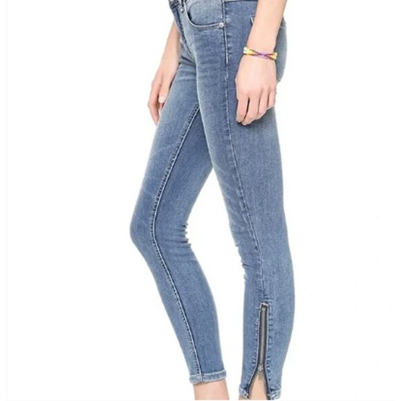 Selected Femme 7/8 Zipper Bottom Jeans - Picture 1 of 10